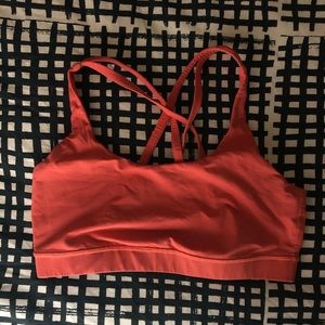 lululemon energy bra (coral)